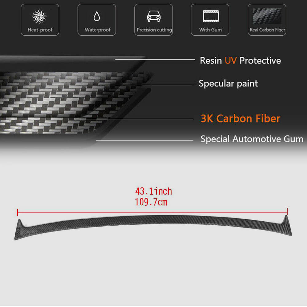 Spoiler Visor (Carbon) for Cadillac ATS 2012-2019 - image 5