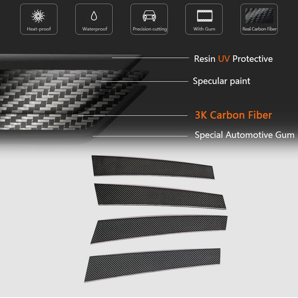 Covers on the door pillars (2016-2020, Carbon) for Porsche Panamera 2016-2023 - image 5