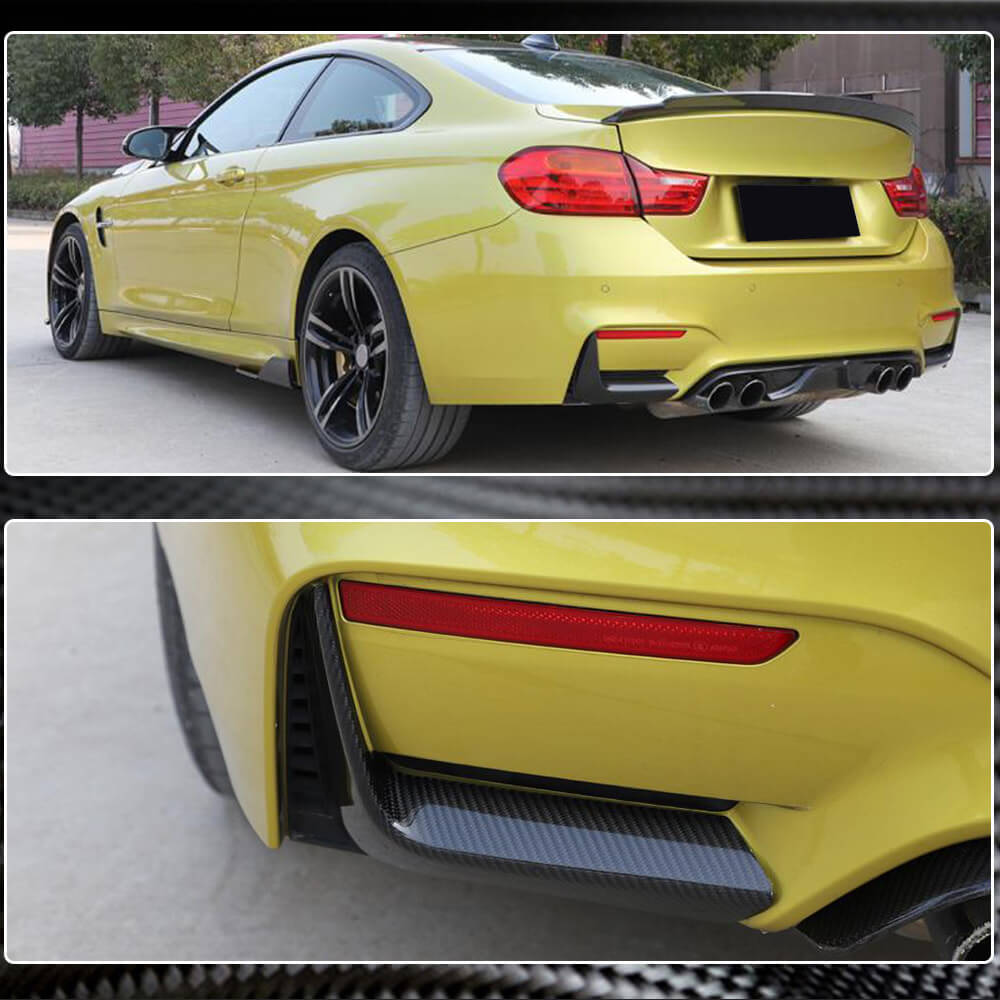 Rear Bumper Splitters DRY Carbon Fiber V1 (for F82/F83) for BMW 4 series F-32 2012-2020 - image 5