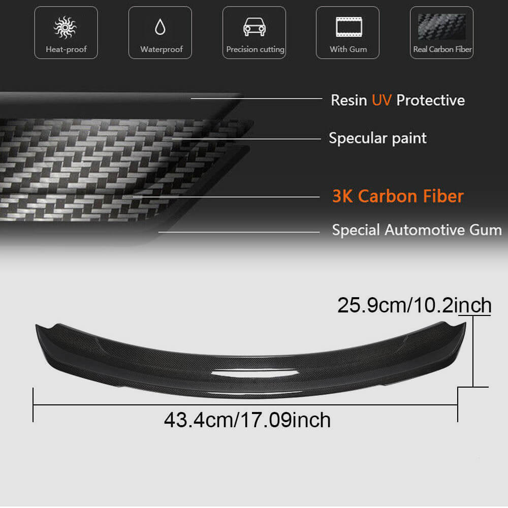 Spoiler V6 (Carbon) for Ford Mustang 2015-2023 - image 5