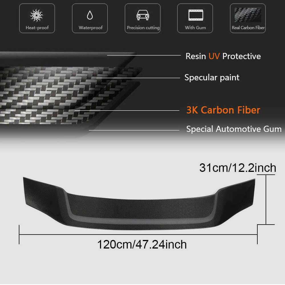 Spoiler V3 (for Sportback, Carbon) for Audi A5 2007-2015 - image 5