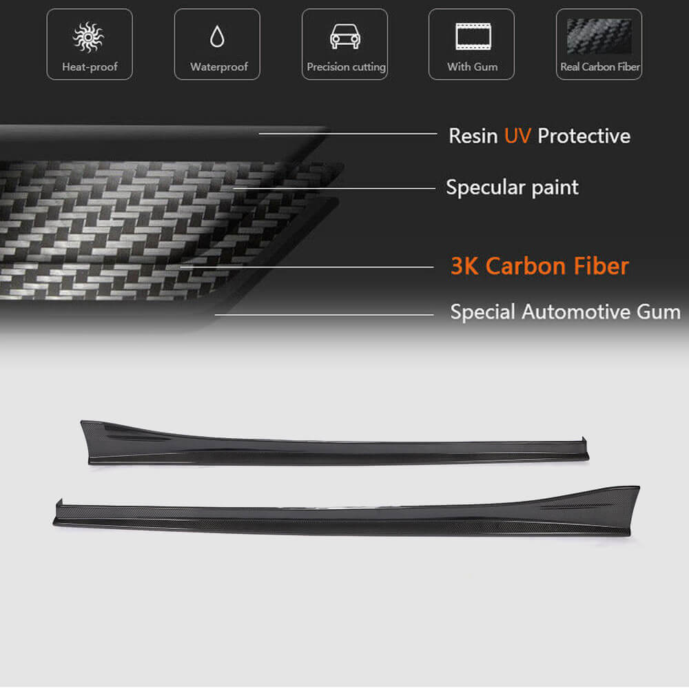 Side Skirts V2 (Carbon) for Subaru BRZ 2012-2021 - image 5