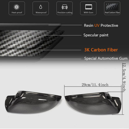 Carbon Mirror Covers (2011-2014) V2 for Audi A6 C7 2011-2017 - image 5