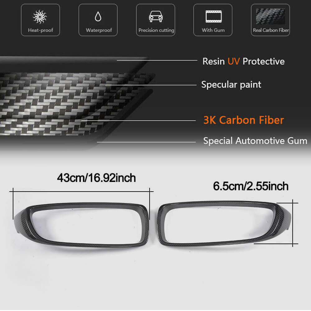 Grille outline (for F80, Carbon) for BMW 3 series F-30/31/34 2012-2019 - image 5