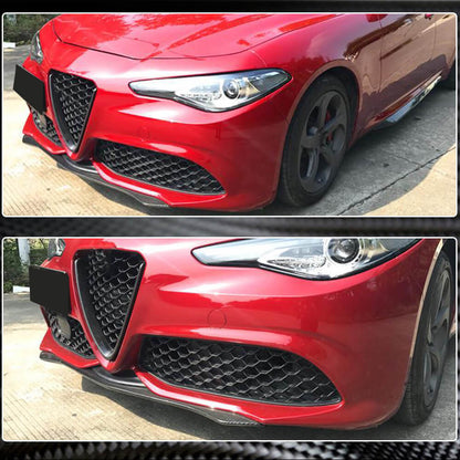 Front Bumper Lip Spoiler (for Sport, Carbon) for Alfa Romeo Giulia 2016-2022 - image 5
