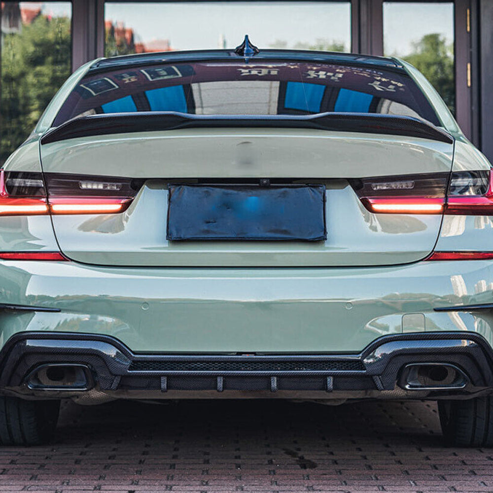 Rear Bumper Diffuser Carbon Fiber V2 (2019-2021, M-Sport) for BMW 3 series G20/21 2018- - image 5