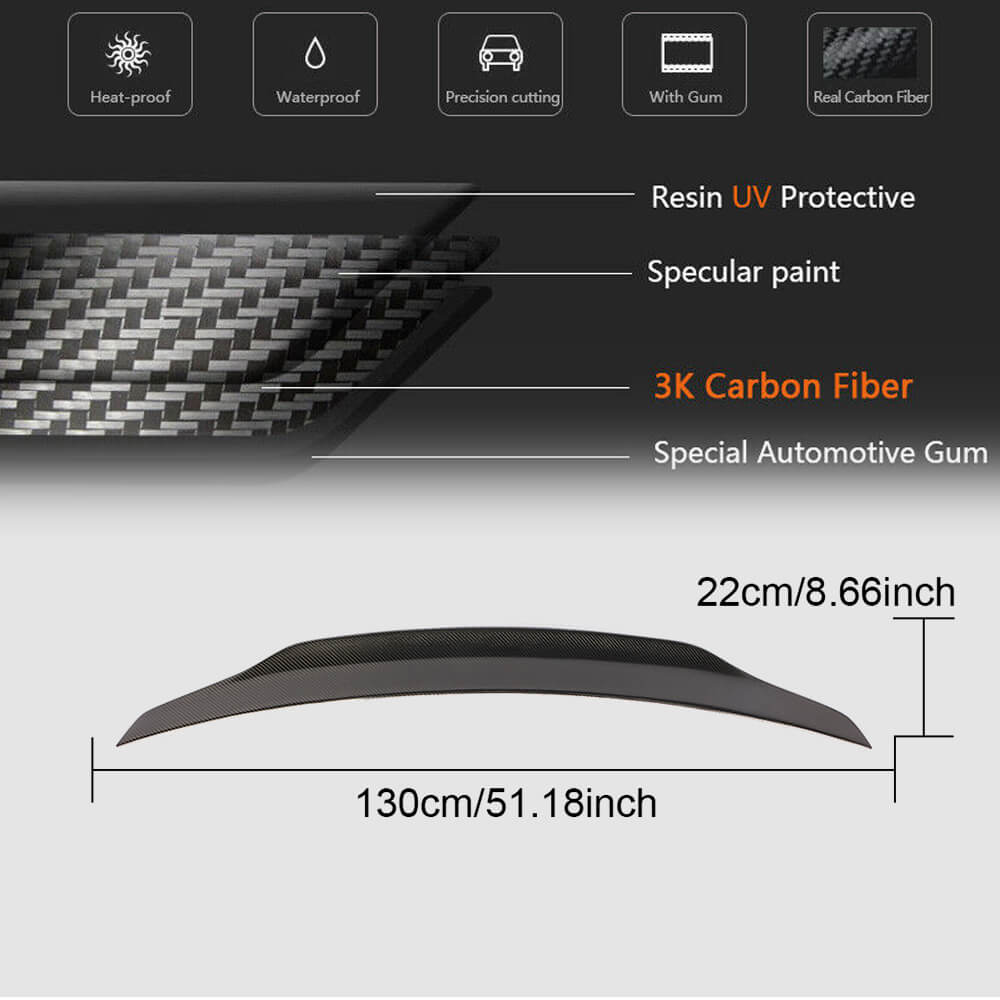 Spoiler V5 (Carbon) for Mercedes S-class W222 - image 5