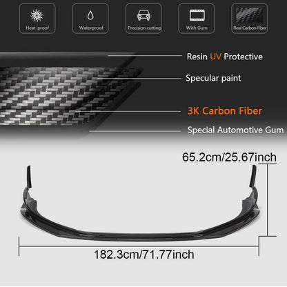 Lip V1 front bumper cover (2016-2019, carbon) for Porsche Boxster/Cayman 982 (718) 2016- - image 5