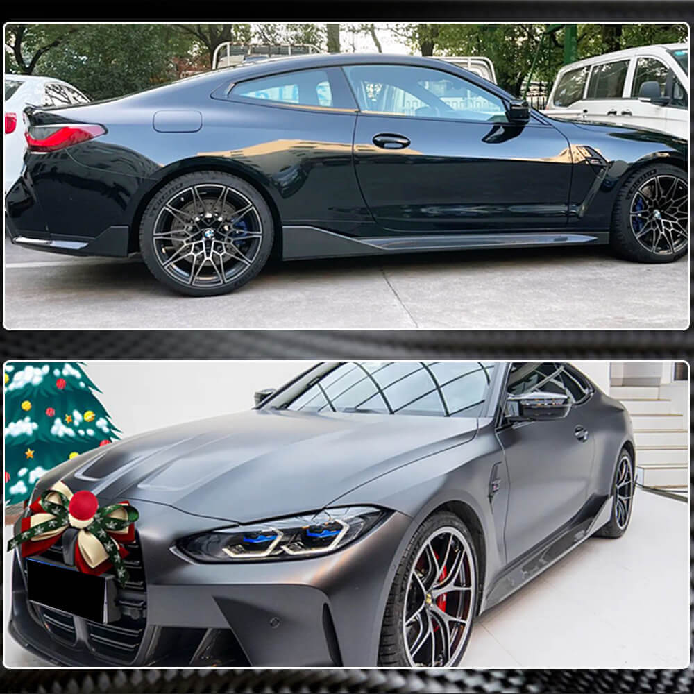 Side Skirt Extensions V2 (for G82/G83, Carbon) for BMW 4 Series G22/23/26 2020- - image 5