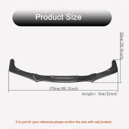 Front Bumper Lip Spoiler (Carbon) for Honda Civic Sedan X 2016-2021 - image 5