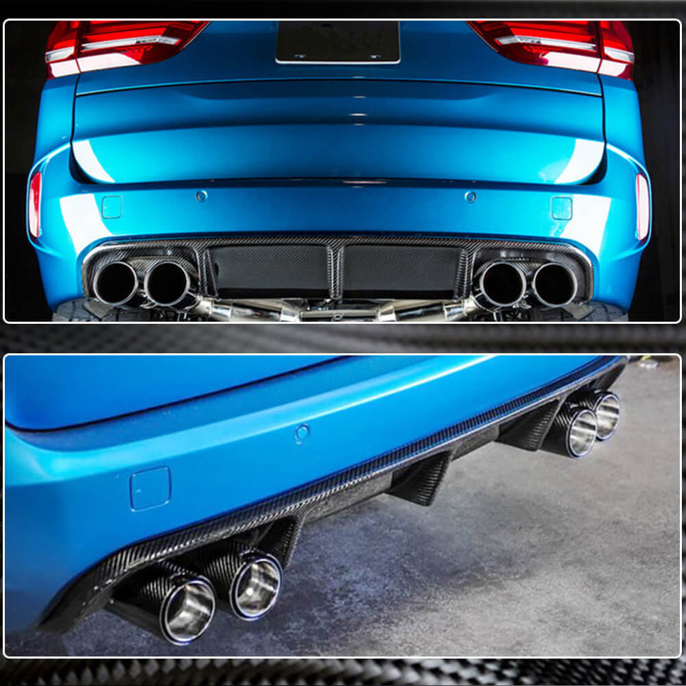 Rear Bumper Diffuser Carbon Fiber V2 (for F85) for BMW X5 F-15 2013-2018 - image 5