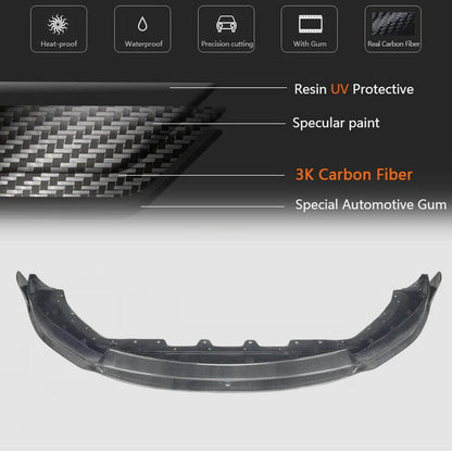 Front Bumper Lip Spoiler V2 (for Base/S, Carbon) for Maserati Levante 2016- - image 5
