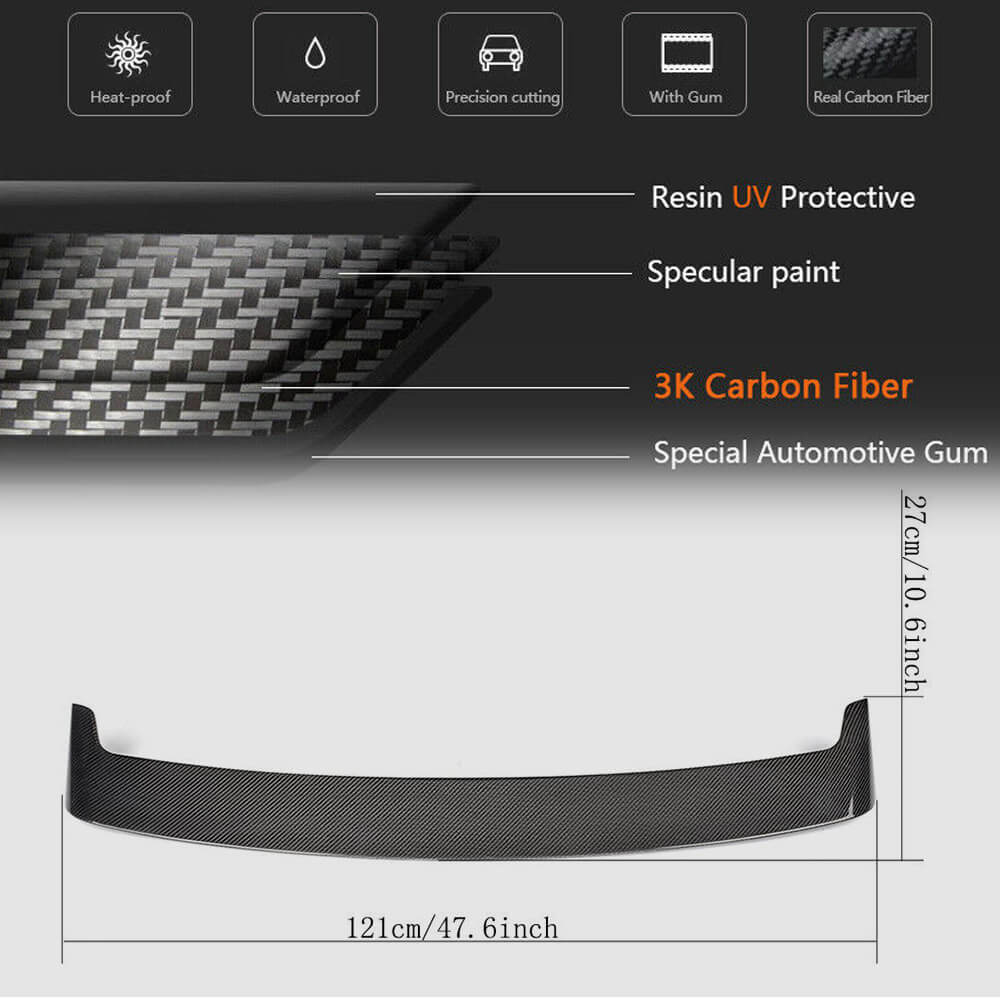 Rear Roof Spoiler Carbon Fiber for BMW X6 F-16 2014-2019 - image 5