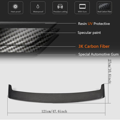 Rear Roof Spoiler Carbon Fiber for BMW X6 F-16 2014-2019 - image 5