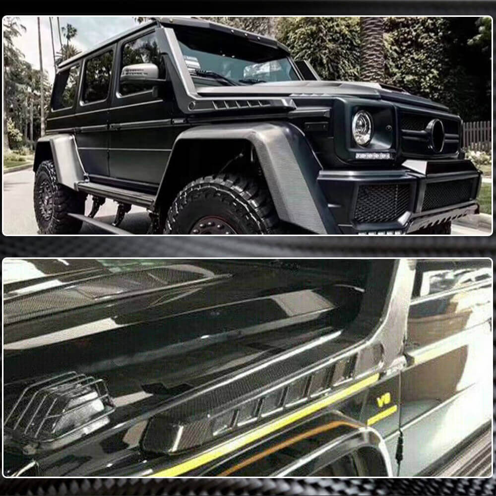 Snorkel (for 2004-2018, 2 pcs, Carbon) for Mercedes G сlass W463 1990-2018 - image 5