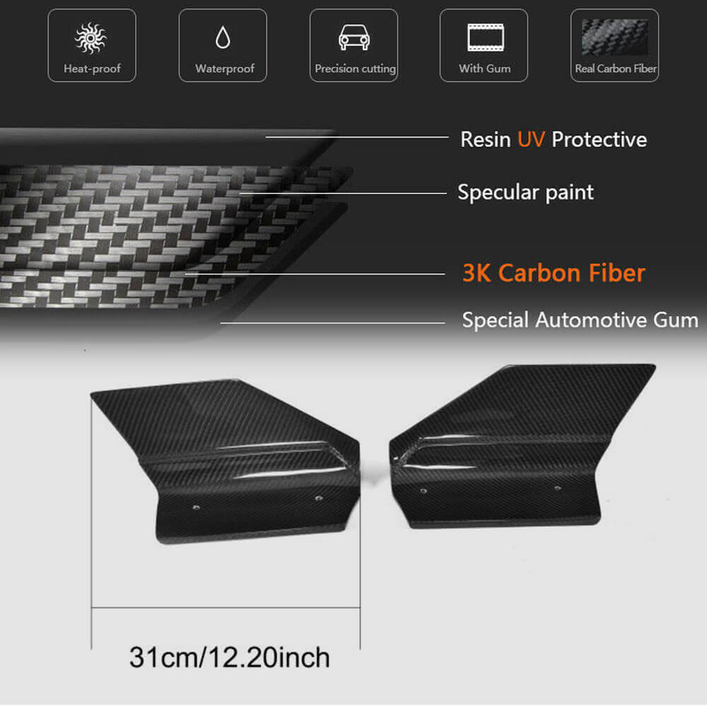 Rear Bumper Splitters Carbon Fiber (for M-Sport) for BMW X6 F-16 2014-2019 - image 5