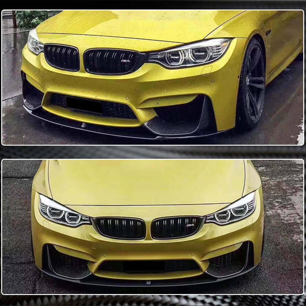 Front Bumper Splitters Carbon Fiber V5 (for F82/F83) for BMW 4 series F-32 2012-2020 - image 5