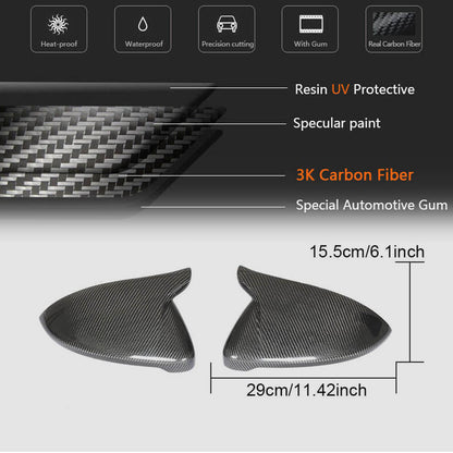 Mirror Covers V1 (Carbon) for Volkswagen Golf 7/E-Golf 2012-2020 - image 5