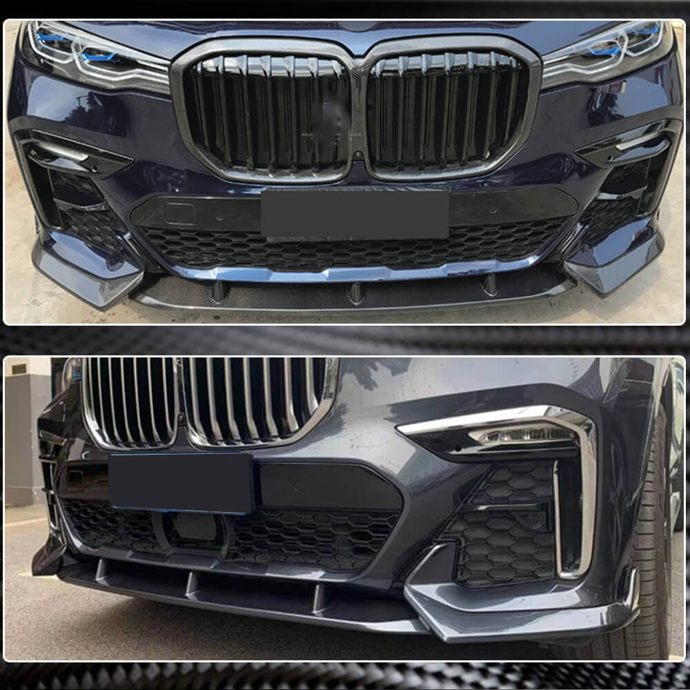 Front bumper lip (for M-Sport 2019-2022, Carbon) for BMW X7 G07 2019- - image 9
