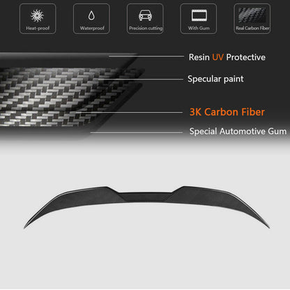 Rear Trunk Spoiler Carbon Fiber V4 for BMW 2 Series G42 2021- - image 5