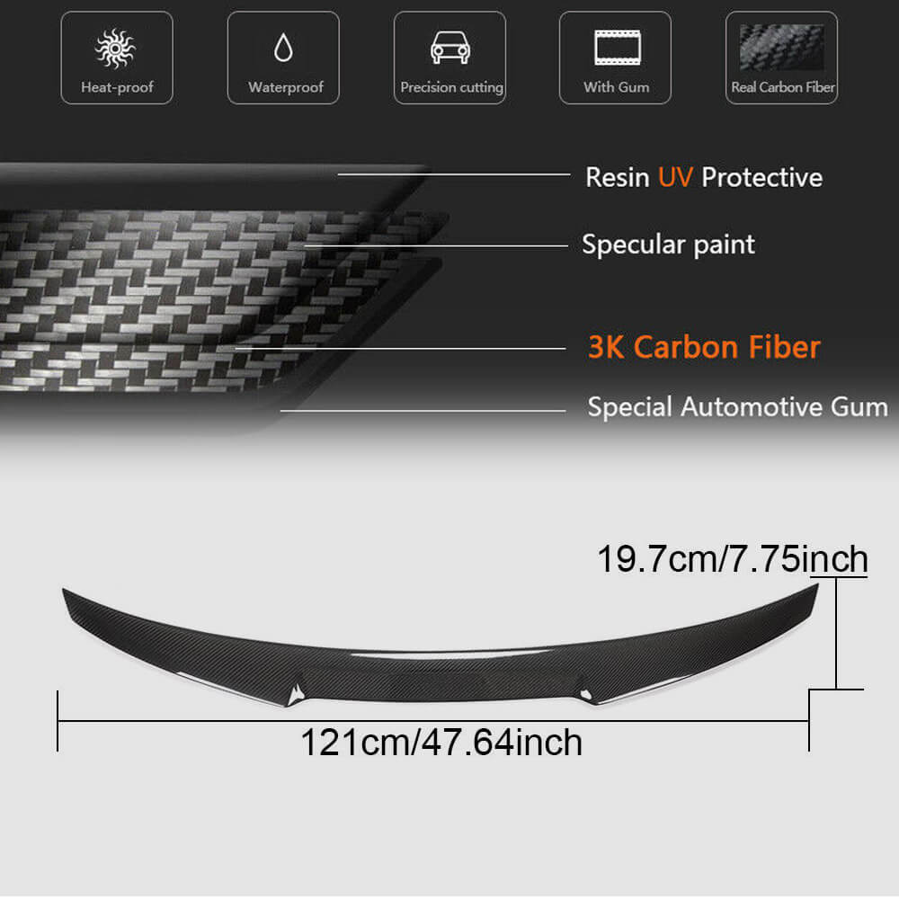 V6 Spoiler (for Sedan, Carbon) for Audi A4 B9 2015-2024 - image 11