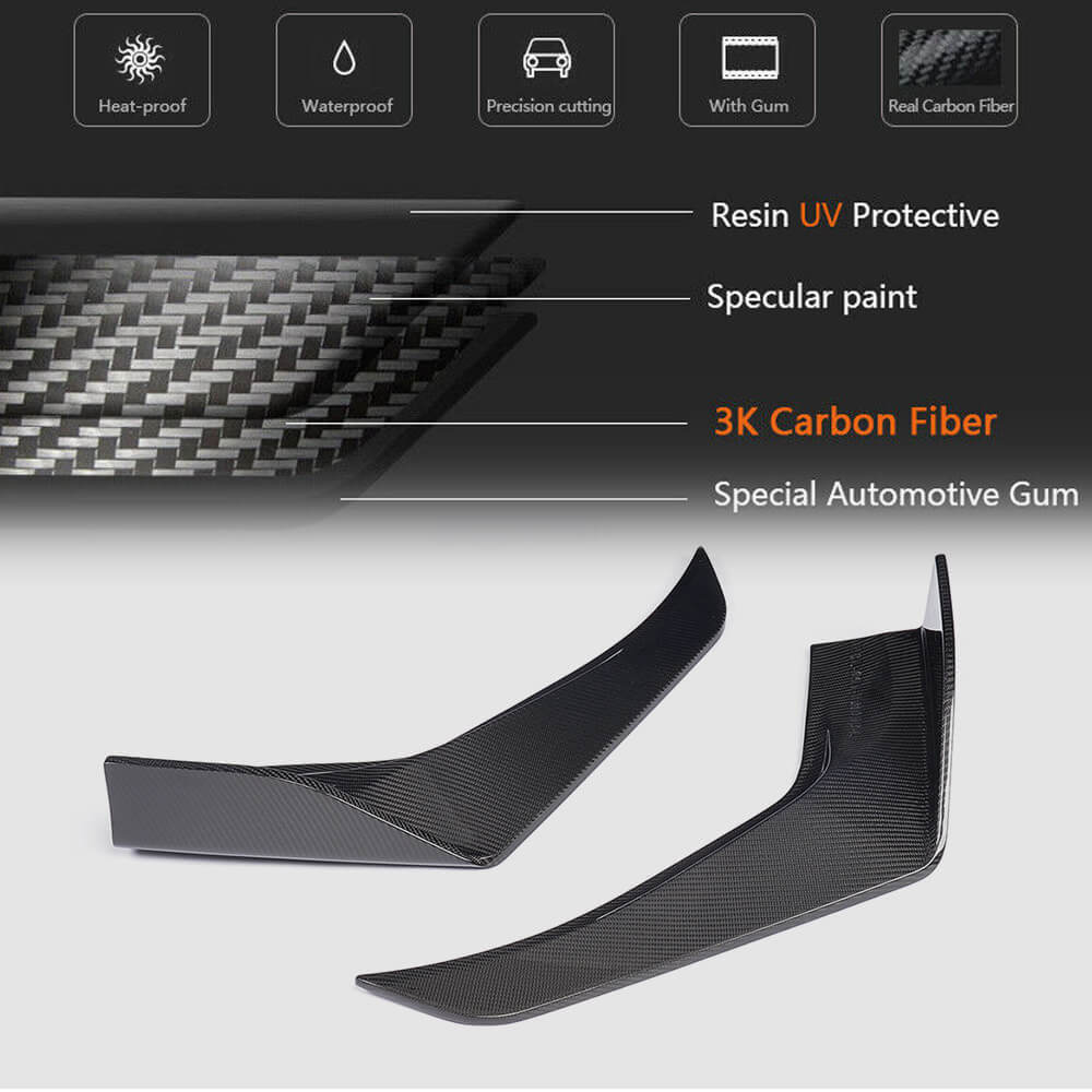 Front Bumper Flap Covers (for F-Sport 2013-2016, Carbon) for Lexus IS 2013- - image 5