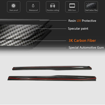 Side Skirts Carbon Fiber V3 (for F82) for BMW 4 series F-32 2012-2020 - image 5