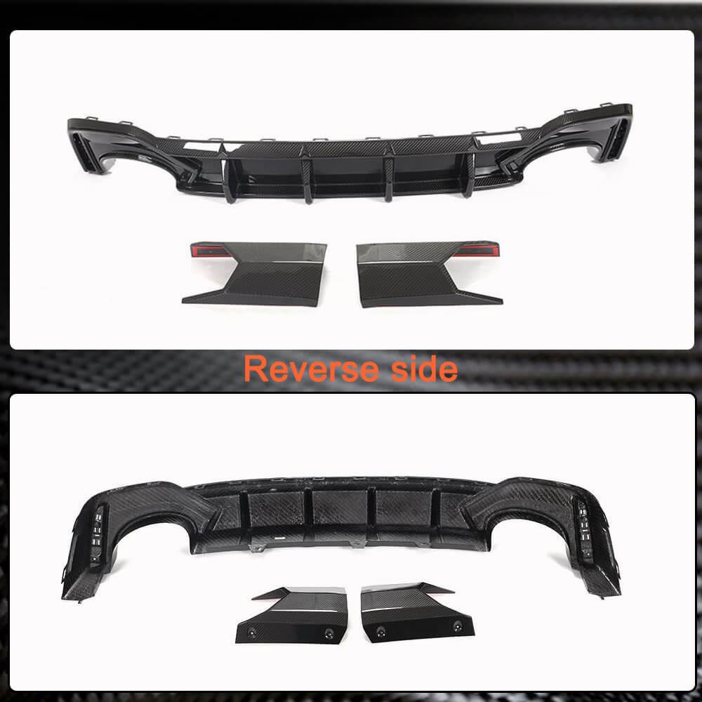 Rear Bumper Diffuser Dry Carbon Fiber for Audi A6 C8 2018- - image 5