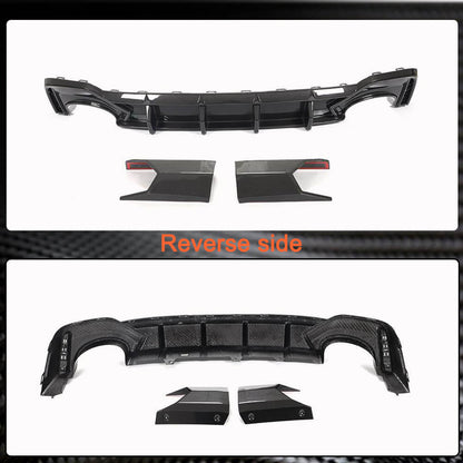 Rear Bumper Diffuser Dry Carbon Fiber for Audi A6 C8 2018- - image 5