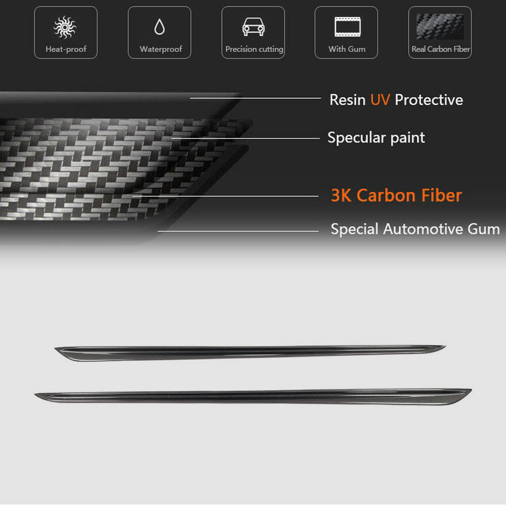 Side Skirt Extensions V4 (for G20 M-Sport, Carbon) for BMW 3 Series G20/G21 2018- - image 12