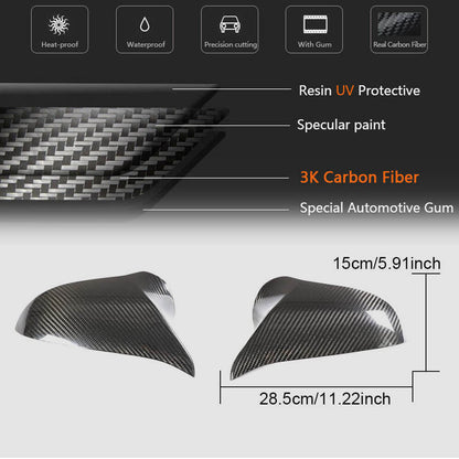 Mirror Covers Add-on Style Dry Carbon Fiber V2 (for M4) for BMW 4 series F-32 2012-2020 - image 5
