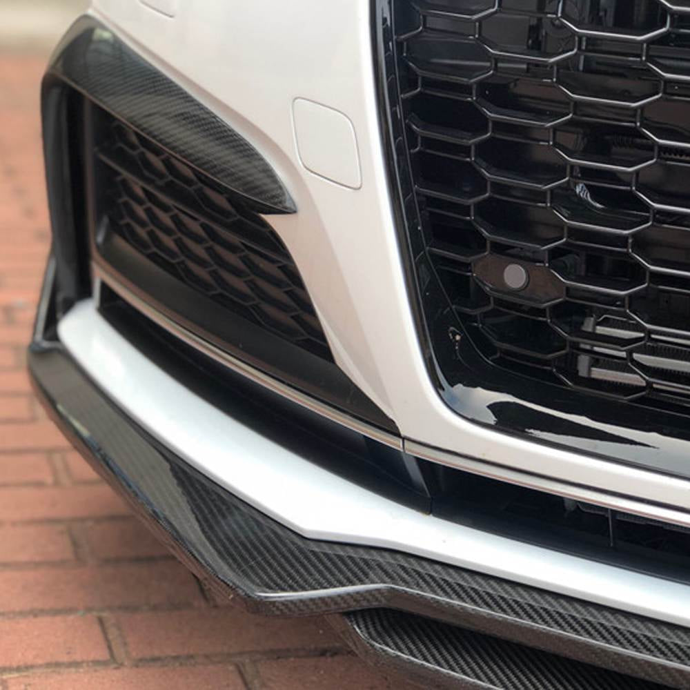 Front Bumper Lip V2 (for S-Line 2021-2025, Carbon) for Audi A5 2016-2025 - image 5