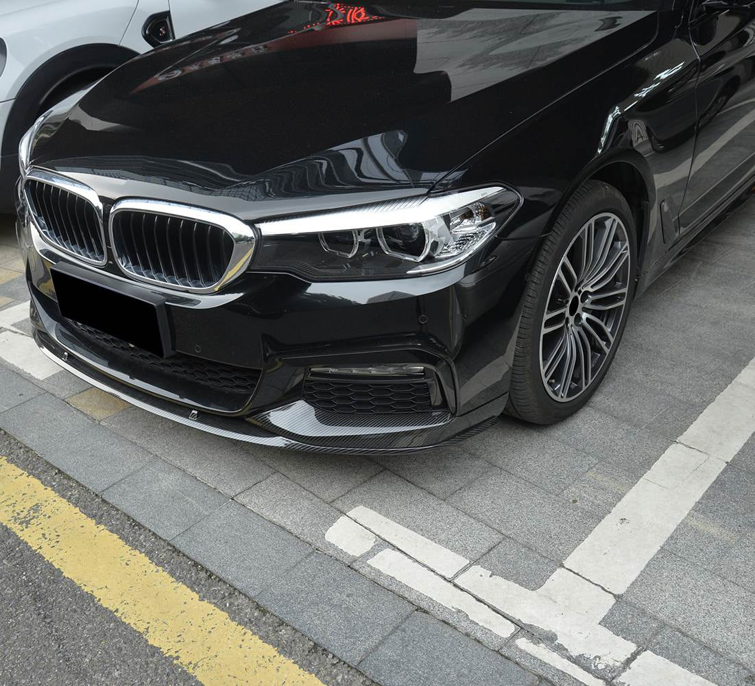 Front Bumper Lip V6 for M-Sport 2017-2020 Carbon for BMW 5 Series G30/G31 2017-2023 - image 5
