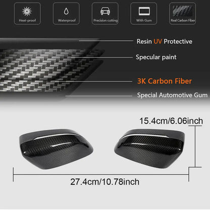 M-Look Dry Carbon Mirror Covers for BMW 5 Series G30/G31 2017-2023 - image 5