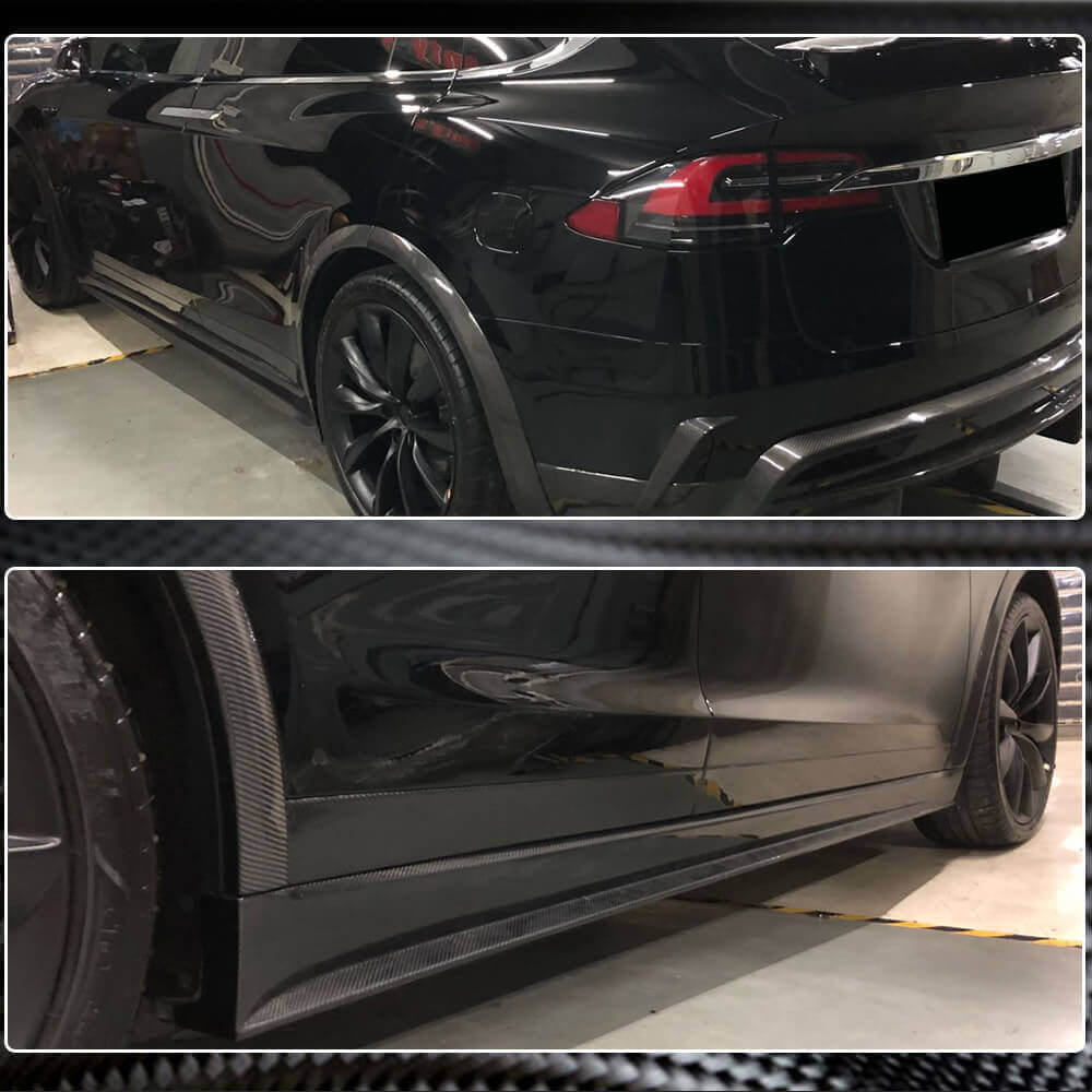 Side Skirts Carbon Fiber V2 (2016-2020) for Tesla Model X - image 5
