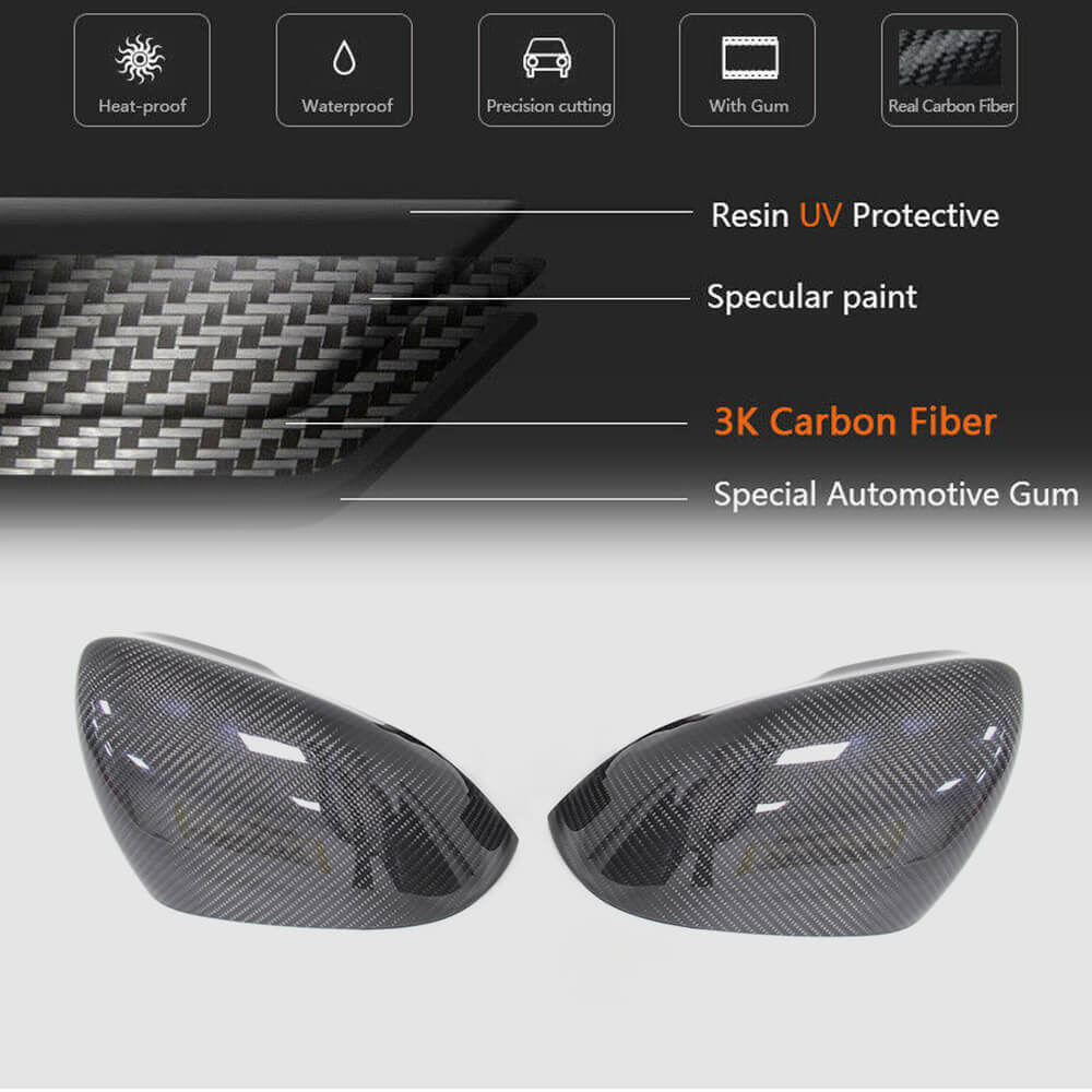 Mirror covers V1 (2015-2019, Carbon) for Jaguar XE 2015- - image 5
