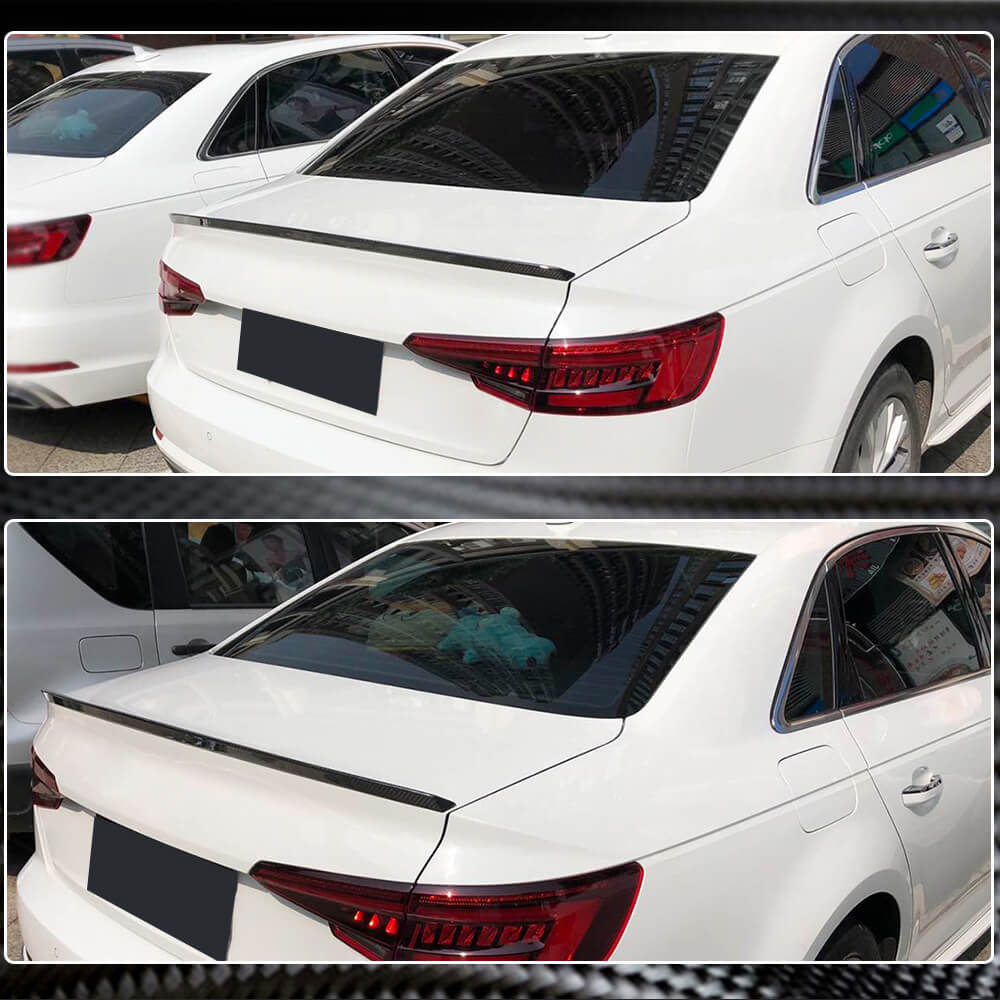 V7 Spoiler (for Sedan, Carbon) for Audi A4 B9 2015-2024 - image 5
