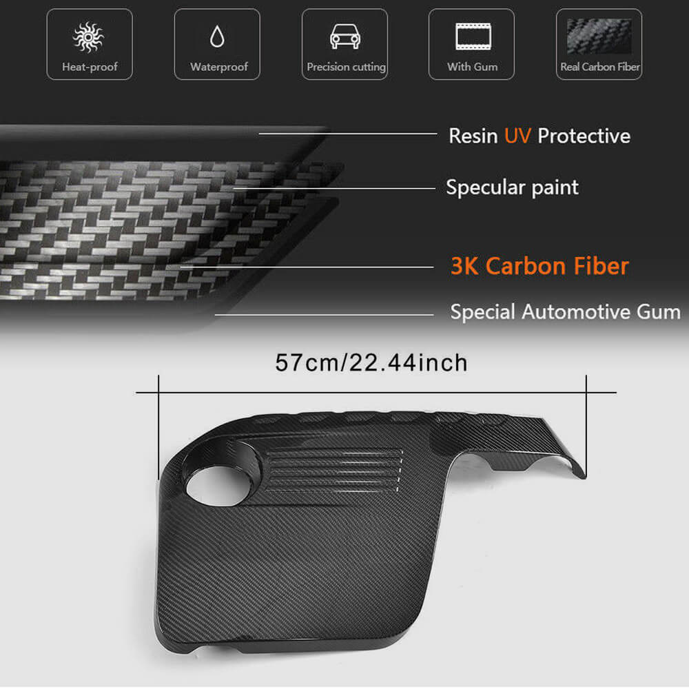 Car Engine Hood Cover Carbon Fiber for BMW 3 series F-30/31/34 2012-2019 - image 5