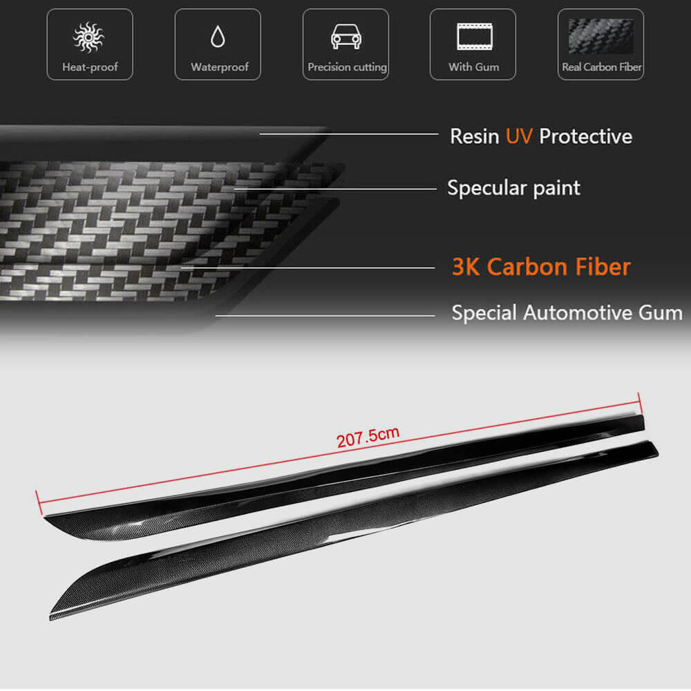 Side Skirt Extensions (for F34 M-Sport, Carbon) for BMW 3 Series F-30/31/34 2012-2019 - image 5