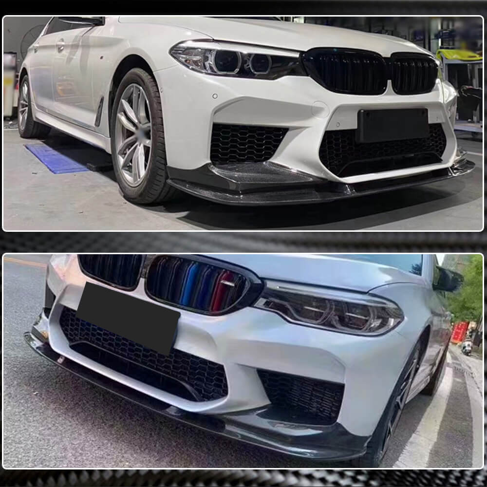 Front Bumper Lip V2 for M5 F90 2017-2020 Carbon for BMW 5 Series G30/G31 2017-2023 - image 5