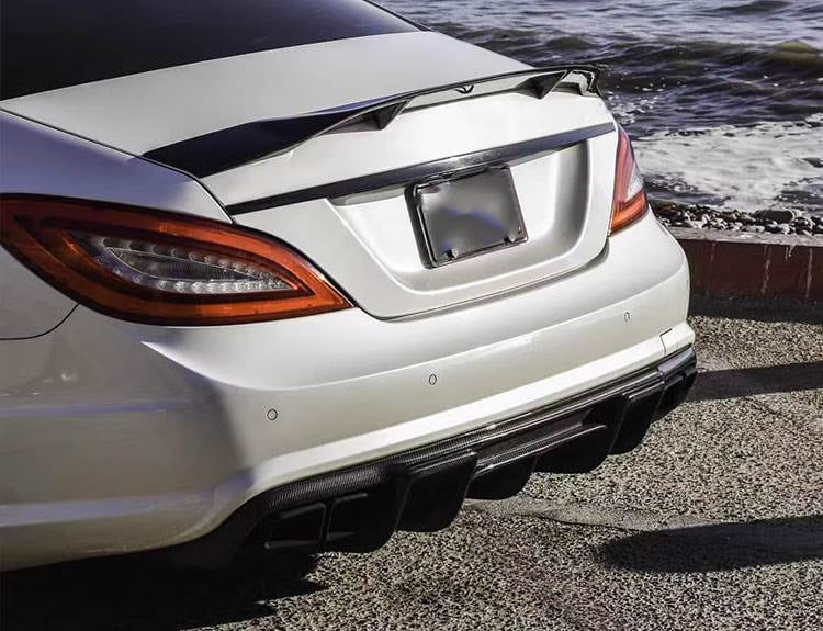 Rear bumper diffuser (for AMG-Line/CLS63 AMG 2011-2014, Carbon) for Mercedes CLS C218 2011-2018 - image 5