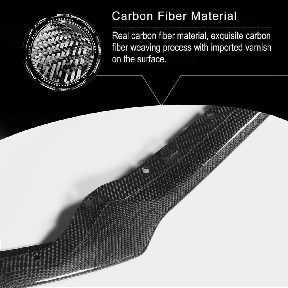 Front Bumper Lip (2015-2017, Carbon) for Ford Mustang 2015-2023 - image 5