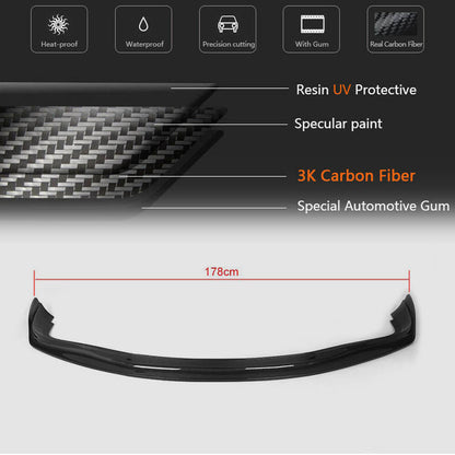 Front Bumper Lip Spoiler (for G37 Coupe 2009-2013, Carbon) for Infiniti G25/G35/37 (V36/CV36) 2006-2015 - image 5