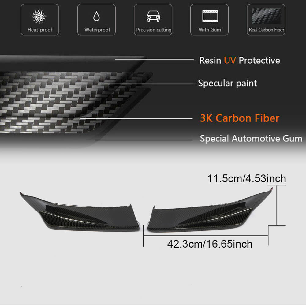 Rear bumper covers V1 (Carbon) for Subaru BRZ 2012-2021 - image 5