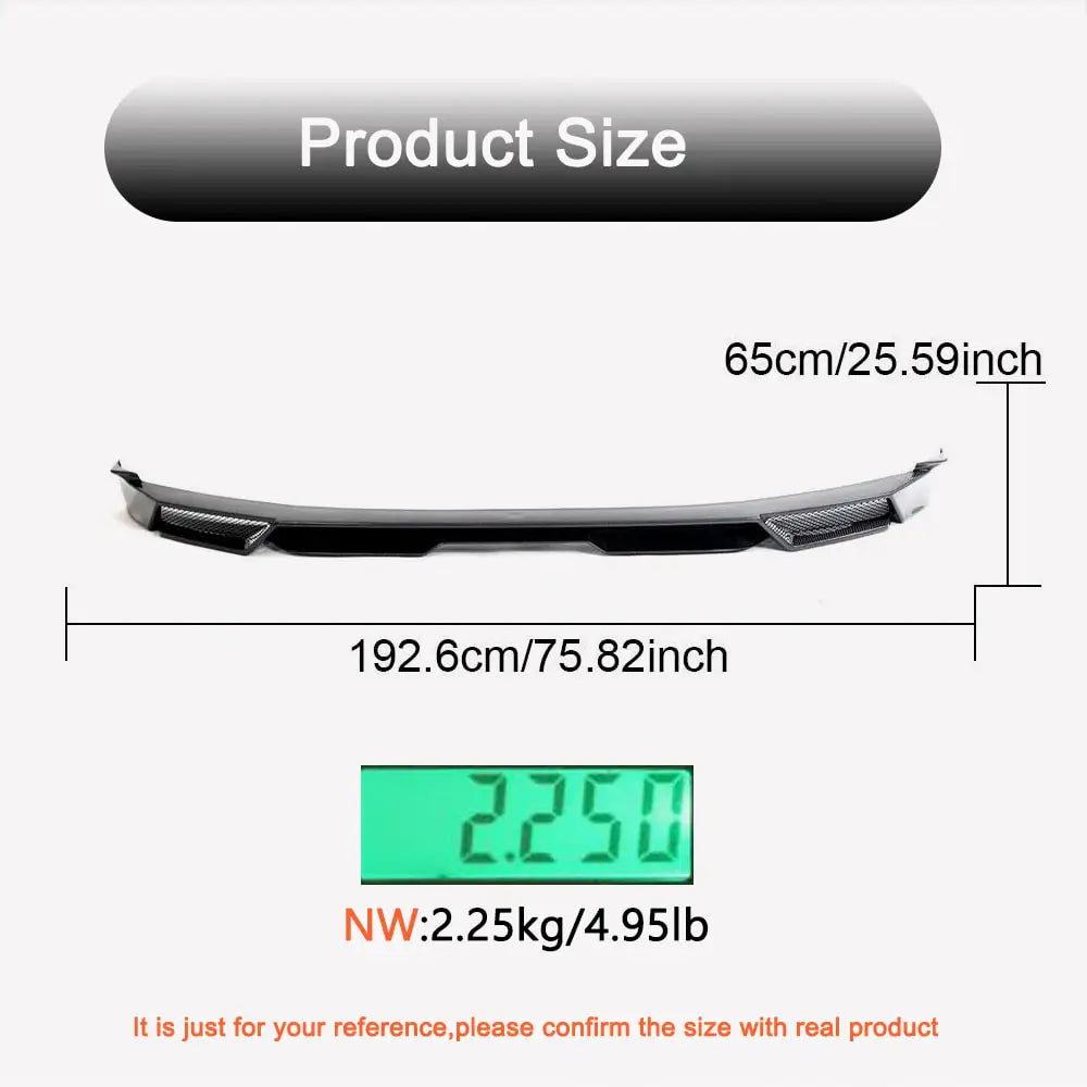 Lip front bumper cover (2021-2024, Carbon) for Zeekr 001 - image 5