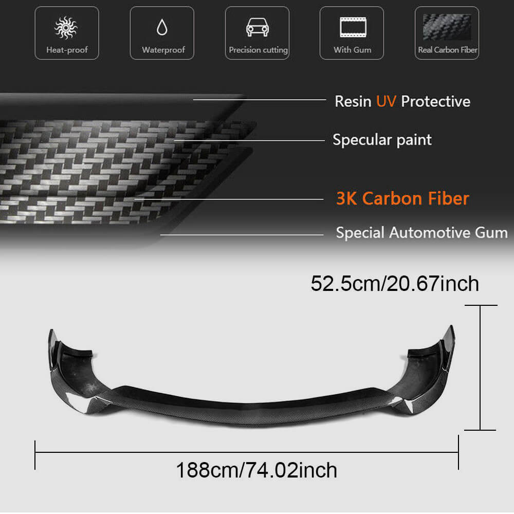 Cover on the front bumper Lip (for S63 AMG 2014-2017, Carbon) for Mercedes S-class W222 - image 5