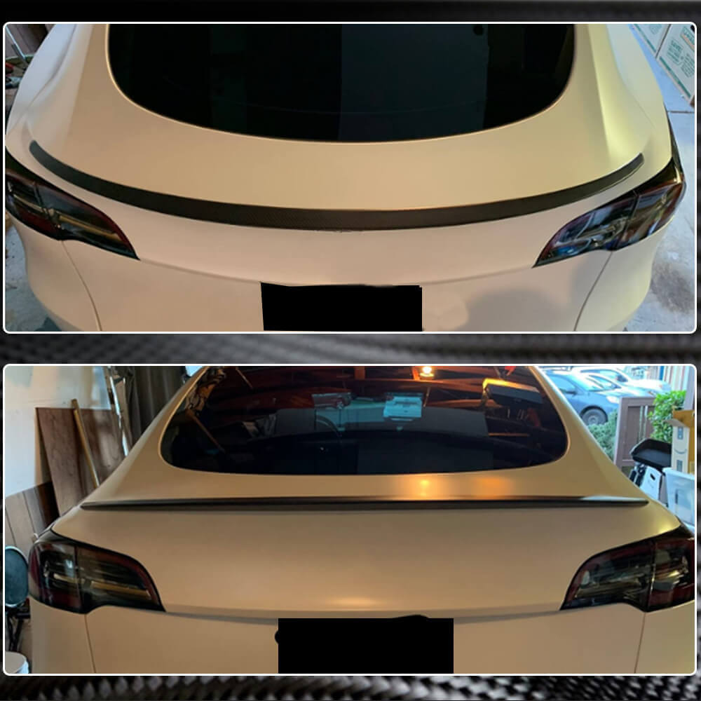 Rear Trunk Spoiler Dry Carbon Fiber V5 (2020-2023) for Tesla Model Y - image 5