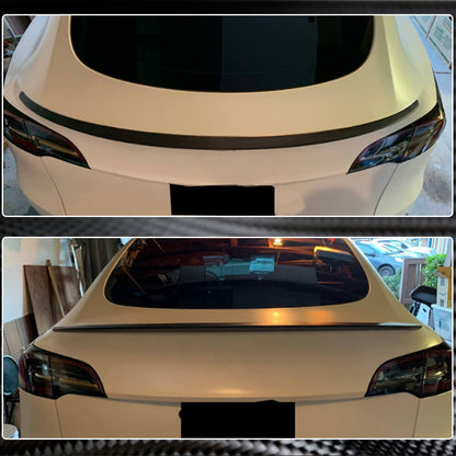 Rear Trunk Spoiler Dry Carbon Fiber V5 (2020-2023) for Tesla Model Y - image 5