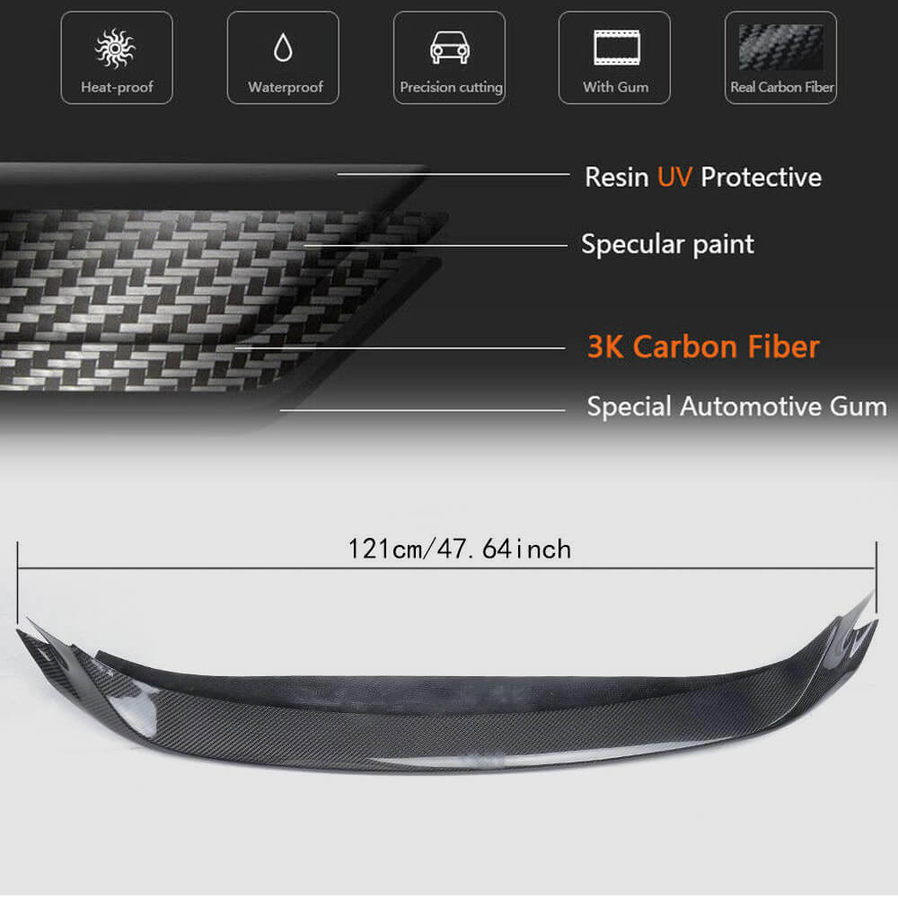 Front Bumper Lip V2 for Base/S/S Q4 2013-2017 Carbon for Maserati Ghibli 2013-2023 - image 5