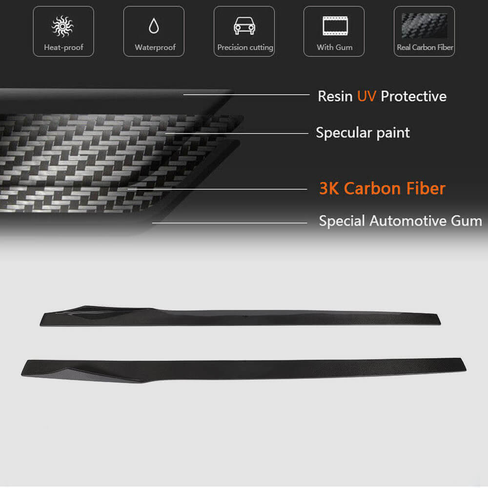Side Skirts V3 (for Base/Sport, Carbon) for Alfa Romeo Giulia 2016-2022 - image 5